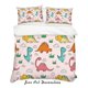 thumbnail image 2 of 3D Cartoon Dinosaurio Rosa Funda de edredón Juego de ropa de cama Fundas de almohada 14, 2 of 2