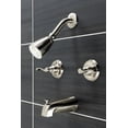 thumbnail image 2 of Kingston Brass KB248FL Royal Two-Handle Tub and Shower Faucet, Brushed Nickel, 2 of 3