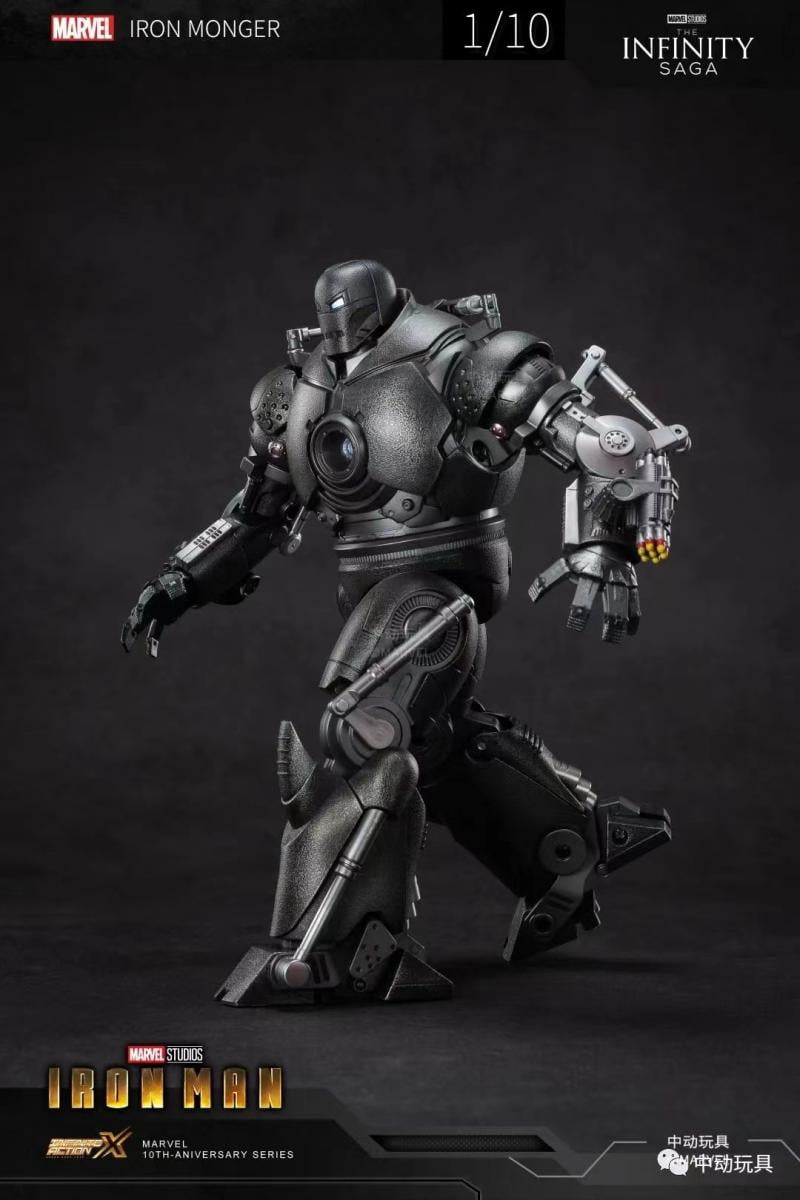 Zhongdong Toys 10th Anniversary 1915-01 1/10 Scale Iron Monger 9 Inch Collector Iron Man Action Figure