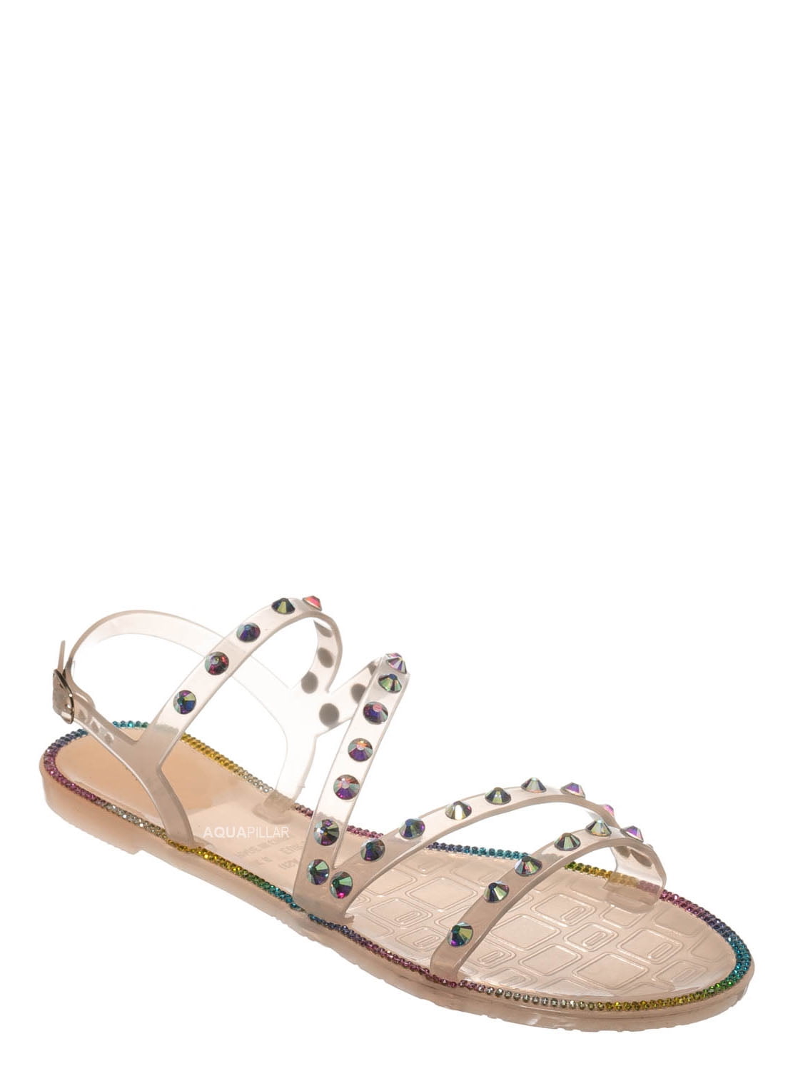 Alison01 by Bamboo, Lucite Rhinestone Jelly Sandal - Punk Rock ...