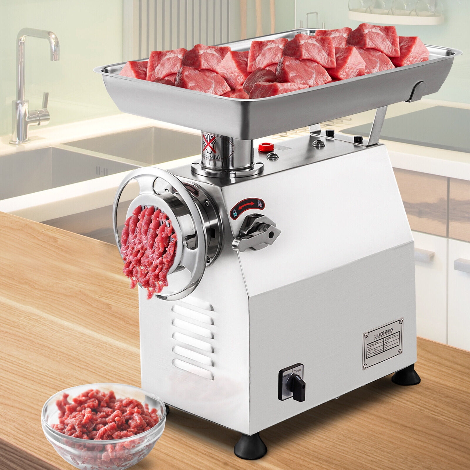 VEVOR 1100 W Commercial Meat Grinder 660 lb./Hour Electric Sausage Maker  Detachable Head Easy Clean with Waterproof Switch JRJXZAT-22A300KG1V1 - The  Home Depot