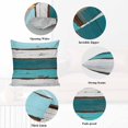 thumbnail image 6 of Throw Pillow Covers 20x20 Inch Set of 2 Turquoise Wood Grain Decorative Pillow Covers Rustic Retro Wooden Cushion Cover Pillowcase for Sofa Couch Bed Home Decor, 6 of 9