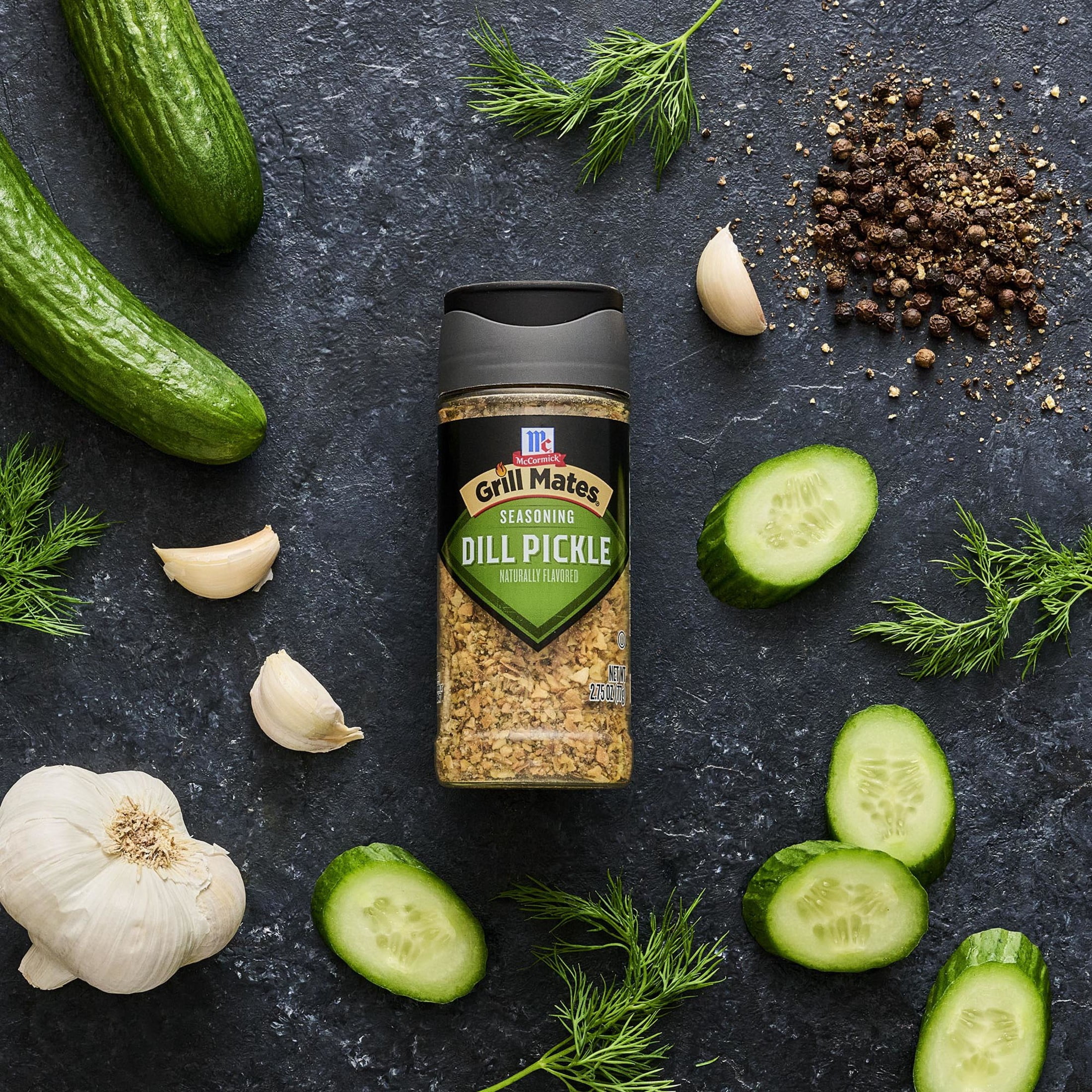 (3 pack) Grill Mates Seasoning, Dill Pickle, 2.75 oz Bottle