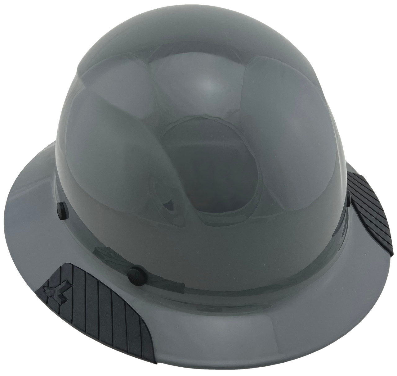 DAX Fiberglass Composite Hard Hat - Full Brim Medium Gray with Tote
