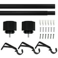 thumbnail image 3 of Better Homes & Gardens 1" Black Knurled Cylinder Curtain Rod 120-180", 3 of 7