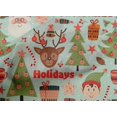 thumbnail image 4 of oneOone Cotton Poplin Light Mint Green Fabric Santa|Gift Box & Tree Christmas Craft Projects Decor Fabric Printed By The Yard 42 Inch Wide, 4 of 4