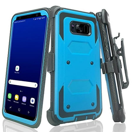 Galaxy Note 8 Case, Samsung Note 8 [Shock Proof] Heavy Duty Belt Clip Holster [Incl. Full Screen Temper Glass] Full Body Coverage Rugged Protection for Galaxy Note 8 - (Best Cell Phone Coverage In Dc)