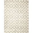 thumbnail image 2 of Nourison Galway Modern Shag Ivory/Chocolate 7'6" x 9'6" Area Rug, (8' x 10'), 2 of 5