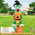 thumbnail image 6 of Costway 6 FT Inflatable Pumpkin Dinosaur with Built-in LED Lights & Witch Hat Stakes, 6 of 10