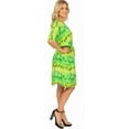 thumbnail image 3 of HAPPY BAY Women's Loungewear Oversize Caftan Mini Casual Sundress 2X-3X Green, Palm Tree, 3 of 3