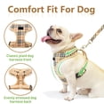 thumbnail image 5 of CHERPET Small Dog Harness and Leash Plaid Pattern Escape Proof Adjustable Vest Mesh Breathable Puppy, 5 of 7
