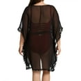 thumbnail image 3 of Bleu by Rod Beattie Women's Plus Gypset Chiffon Caftan Swim Cover-Up (1X, Black), 3 of 4