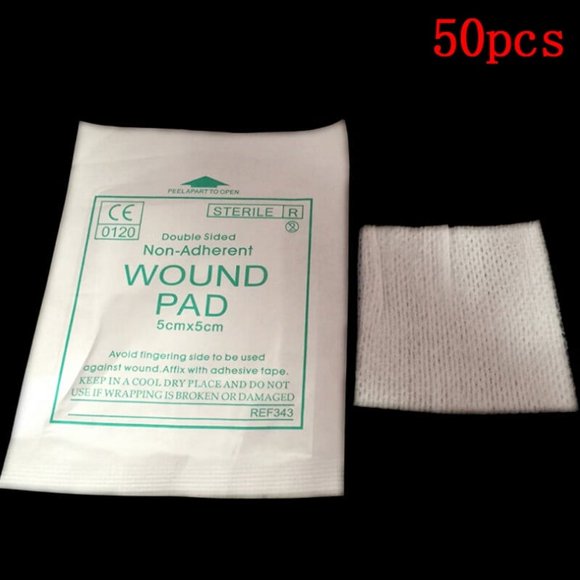 MesaSe 50 pcs gauze pad first aid waterproof wound dressing sterile medical gauze pad