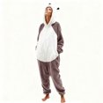 thumbnail image 2 of REORIAFEE Winter Pajamas for Women Set 1 Piece Fleece Warm Loungewear with Pockets Long Sleeve Jumpsuit Pants Color Block Sleepwear Pink S-2XL, 2 of 7