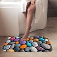 thumbnail image 4 of 1pc Painted Stones Absorbent Non-Slip Bathroom Thickened Flannel Rug Decor,Soft,Quick Drying,Suitable For Indoor/outdoor Use,Bathrooms,Bedrooms,Kitchens,Terrace,Laundry Rooms,16"x24", 4 of 9