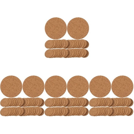 

Bestonzon 200 pcs Round Cork Coasters Cork Drink Coasters Drink Cup Pad Heat-resistant Cup Mats
