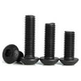 thumbnail image 4 of SENRISE 2/5 Pcs Button Head Screws Hexagon Socket Head Screw Fully Threaded Screws M3 M4 M5 M6 M8 Black, 4 of 7