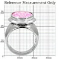 thumbnail image 2 of Stainless Steel Women's Engagement Ring with Rose CZ - Size 5, 2 of 4