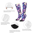 thumbnail image 3 of Naloa Skull colorful mushroom Thigh High Socks Extra Long Stretchy Sock Women Over Knee High Opaque Stocking Daily Wear, 3 of 6