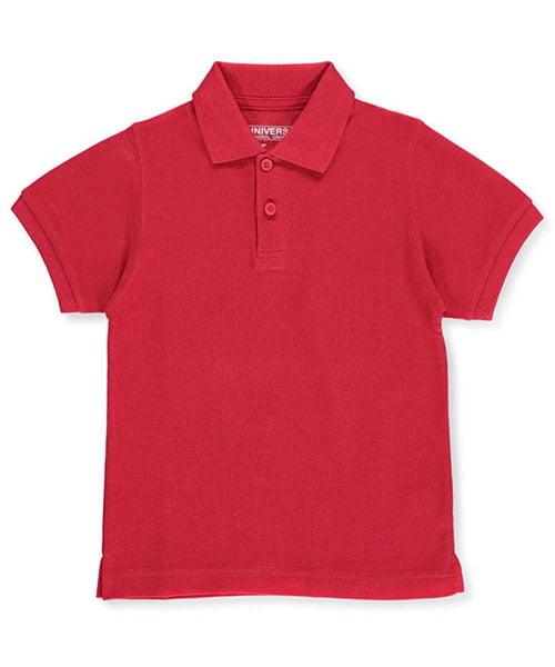Universal School Uniforms Childrens Short Sleeve Pique Polo Shirt 