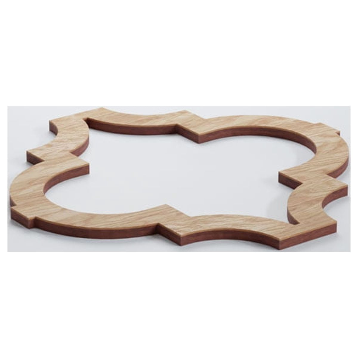 Ekena Millwork 7 3/8"W x 7 3/8"H x 1/4"T Extra Small Marrakesh Decorative Fretwork Wood Wall Panels, Red Oak
