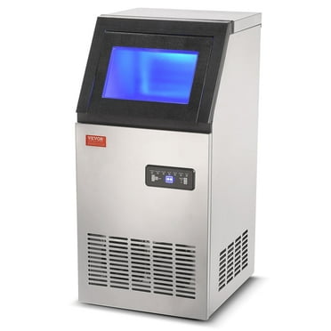 VEVOR 110V Commercial Ice Maker 100lbs/24h with 15lbs Storage 3x8 Cubes Commercial Ice Machine 110V Automatic Ice Machine for Restaurant Bar Cafe