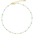 thumbnail image 1 of Gargantilla de cuentas verdes para mujeres y niñas, Gargantilla de cuentas redondas cuadradas con cuentas verdes frescas simples, joyería de moda ER, 1 of 5