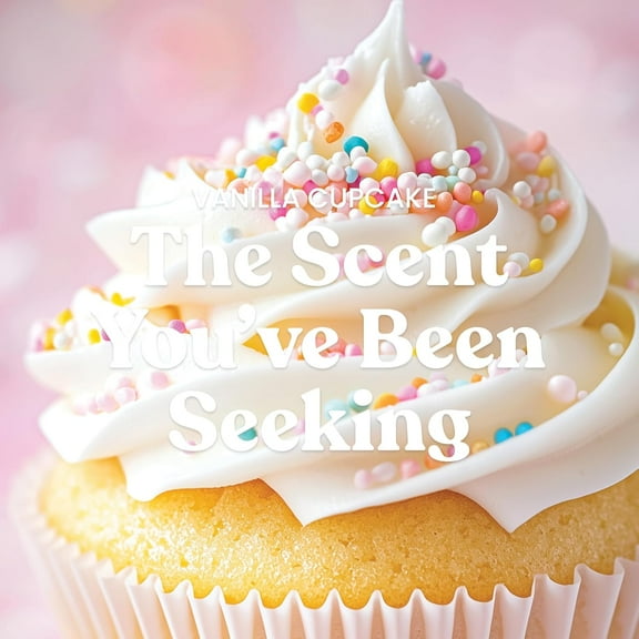 Vanilla Cupcake Scented Candle with 3 Wicks, 40 Hours Burn , Premium Plant Wax Blend