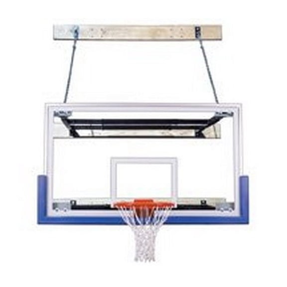 First Team SupermMount46 Triumph Steel-Glass Wall Mounted Basketball System44; Black