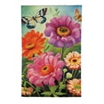 thumbnail image 2 of Heduofu Zinnias in Bloom Spring Welcome Garden Flag Double Sided, House Yard Outdoor Decor, Seasonal Arrangement Home Outside lawn Farmhouse Decoration  White, 2 of 6