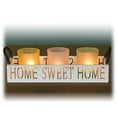 thumbnail image 1 of Dawhud Direct Home Sweet Home 3 Glass Candle Holder Set, LED Tealights and Decorative Tray, 1 of 4