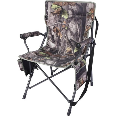Oversized Hunting Chairs for Blinds Portable Folding Camo Camping Chairs for Adults Hunting Seats with Hard Arms for Outdoor Outside Camouflage