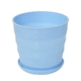 thumbnail image 1 of Home Garden Office Plastic Stripe Pattern Plant Planter Container Flower Pot, 1 of 7