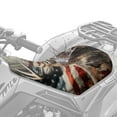 thumbnail image 4 of Uorisanigo ATV Seat Cover Non-Slip Camo American Flag Deer Hunting 4 Wheeler Seat Cover Waterproof Polyester Material, All Weather ATV Protection Accessory Compatible with Most Models, 4 of 7
