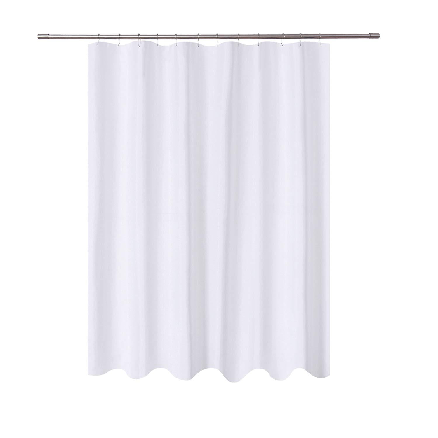 N&Y HOME Long Fabric Shower Curtain Liner 72 x 78 inches Longer Length ...