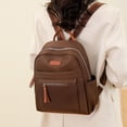 thumbnail image 4 of Casual Daypack for Women Two Tone Adjustable Strap Lightweight Multi Pocket Zipper Travel Backpack,for Daily Commute Travel Use, 4 of 8