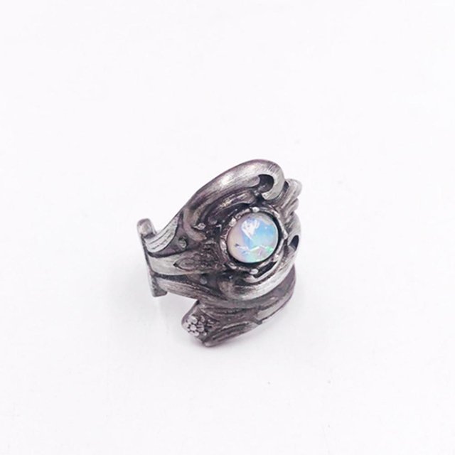 Anillos De Ópalo Para Mujer, Anillos De Dedo Con Apertura Ajustable Vintage, Regalo De Joyería Vogacara AP005578-00