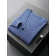 thumbnail image 5 of MVLYFLRT 100% Pure Merino Wool Sweater Jacket Men's V-Neck Cardigan Autumn Winter New Solid Color Top Casual Basic All-Match, 5 of 5