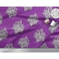 thumbnail image 3 of Soimoi Rayon Fabric Leaves,Floral & Paisley Block Print Fabric by Yard 56 Inch Wide, 3 of 3