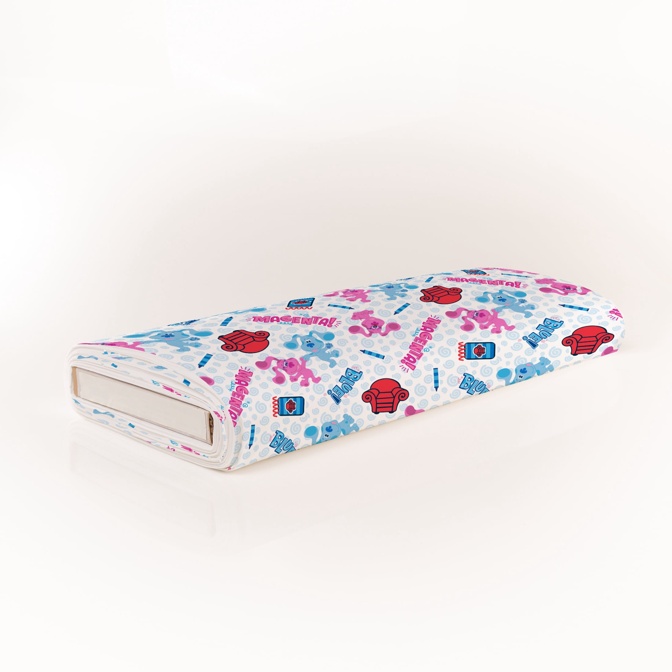 Springs Creative 43" 100% Cotton Characters Sewing & Craft Fabric 10 yd By the Bolt, Blue and Magenta