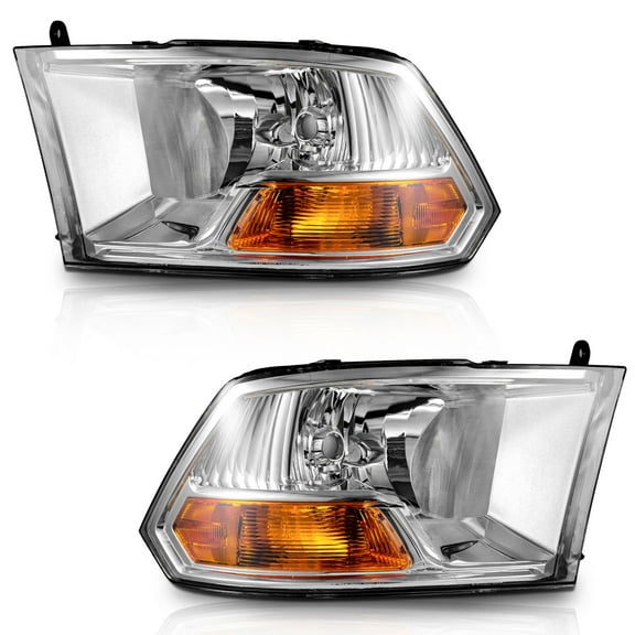 Headlights Compatible with 2009-2012 Dodge Ram 1500 (Does NOT Fit Quad Beam Headlight Models) for 2010-2012 Dodge Ram 2500 3500 Headlight
