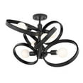 thumbnail image 1 of Golden Lighting 8330-6SF BLK Sloane 6-Light Semi-Flush Ceiling, Black, 1 of 4