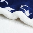 thumbnail image 5 of Sherpa Fleece Blanket National Flag Print Patriotic Plush Soft Warm Reversible Polar Throw for Couch Bed by Catalon, 5 of 6