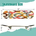 thumbnail image 2 of 31'' Complete Skateboard 7 Layer Canadian Maple Double Kick Deck Skateboards circles grunge effect Skate Board for Beginner Adult Gifts, 2 of 5