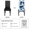 thumbnail image 5 of Dining Room Chair Covers Set of 4, Soft Stretch Kitchen Chair Covers Slipcover Protector, Removable Washable Geometric Parson Chair Covers 4 Pack, Navy Blue, 5 of 6
