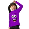 thumbnail image 6 of HAOTAGS Kids Sun Protection Hoodie,Long Sleeve UV Protection Fabric Hooded Design Breathable Stretch Blend Purple 9-10T, 6 of 6