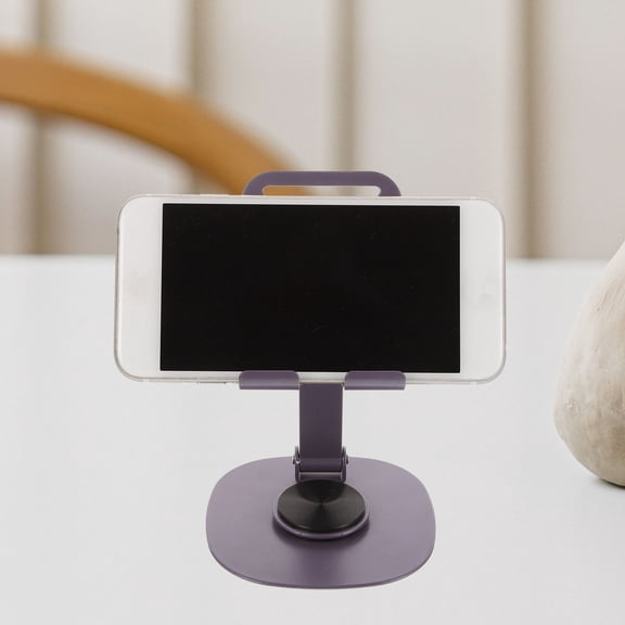 YSNOOWE Sturdy Purple Carbon Steel Phone Stand Rotatable for Desktop Support