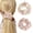 Pink, White, variant on ‌ Colorful Hair Scrunchies for Women Girls, Soft Elastic Ponytail Holders, Minimalist Sweet Hair Tie, Hair Accessories, 2Pcs