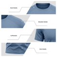 thumbnail image 6 of sdhkgrrt Plus Size Men Summer Round Neck Short Sleeve T-Shirts Casual Solid Basics Tee Tops Loose Fit Everyday Wear, Blue XL, 6 of 8