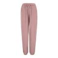 thumbnail image 4 of Women Pants Womens Casual Pants Pink Work Pants Women Trouser Style Lounge Pants Women Wide Leg Womens Pants Summer Pants, 4 of 5